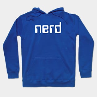 NERD | Fun 80s Humor |Computer Blue | Nerdy Gift Hoodie